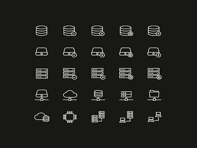 Database and Storage Icons database icons storage download free icons icons icons set vector line icons vector