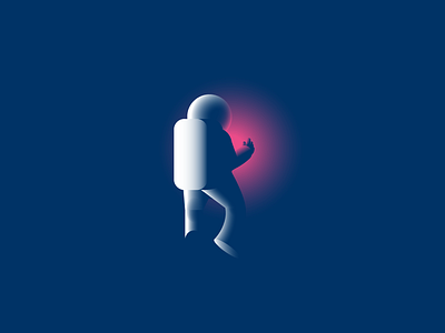 First Shot | The Explorer astronaut gradient illustrator space