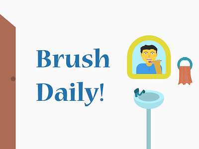 Brush Daily brush health illustration