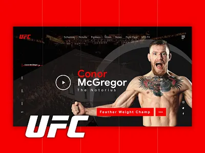 Ufc Concept Design champion concepts conor mcgregor dubai landing page ufc uiux united arab emirates user interface web layouts