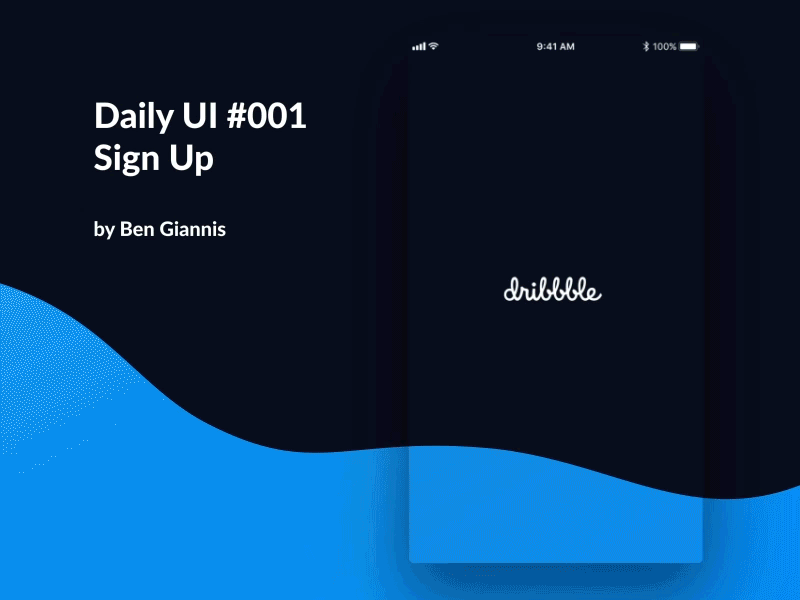 Daily UI #001 app dailyui iphone log in login sign up