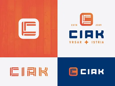 CIAK c custom type floor identity letter logo