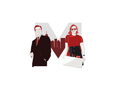 M is for Mad Men art digitalart draw drawing illustration madmen window