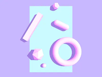 Shapes on a Plane 3d 3dfordesigners c4d c4dfordesigners cinema 4d geometric primitives shapes