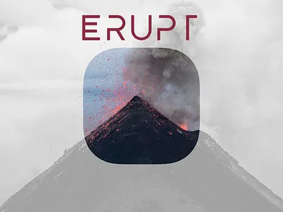 Erupt beyno font erupt grayscale mask volcano