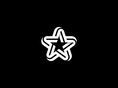 Star bw circle line overlapping shadow star