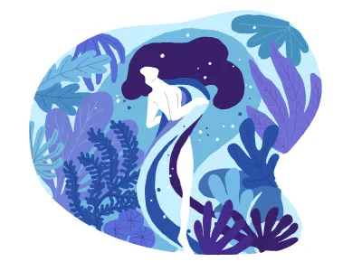 Thetis create illustration sea woman