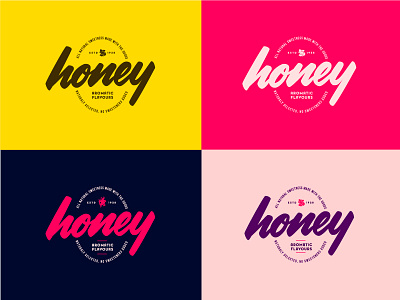 Honey - Colour Variations brand identity branding design identity lettering logotype