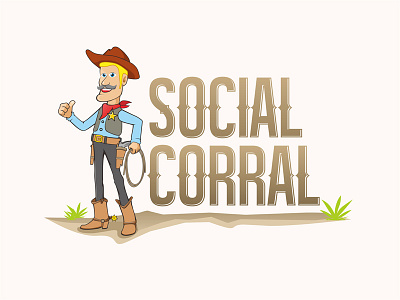 Sosial Corral brand design icon illustration logo symbol vector