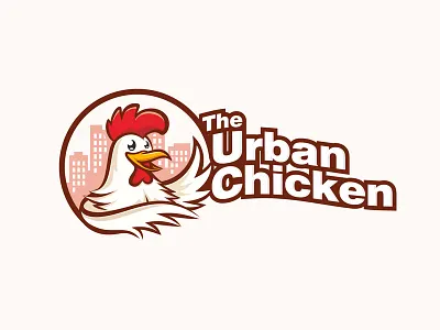the Urban Chicken brand corel illustration logo urban vector
