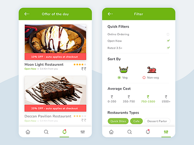 Food Express Part 3 app colors food foodie green non veg veg