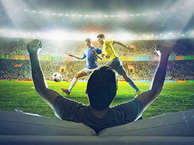 World Cup - Watch it now ad artwork cup football retouch tv visual world