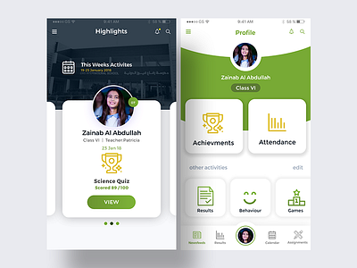 School App education mobile app product design ui design ux design