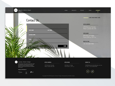 Eid Contact Page architecture website contact page interior design interior design website ui design web design website design