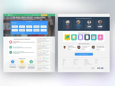 StudySoup Q&A Homework help landing page UI college homework qa study studysoup ui ux web design