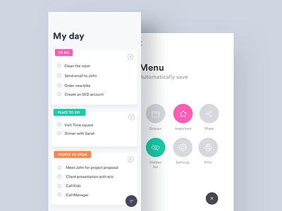 Todo app gif interaction ios menu mobile mockup principle schedule task todo ui