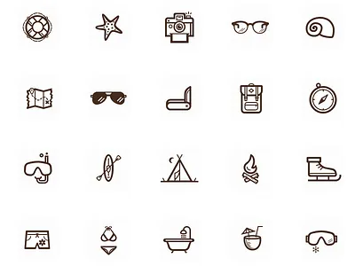 WIP Icon Set holiday icon set sketch wip