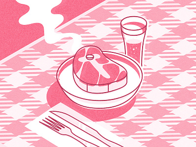36daysoftype T glass letter lettering meat t t bone table