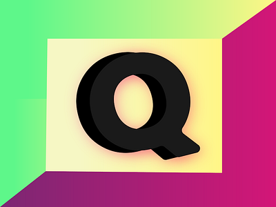 36 Days ofType - Letter Q 36daysoftype 36daysoftype q colorful freelance gradient gradientcolor green illustrator lettering pink typography
