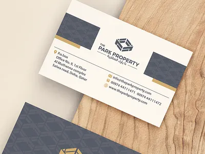 The Park Business Card blue business card