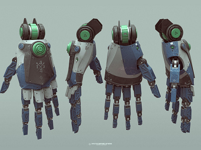 Mecha Hand 3d concept conceptart conceptdesign hristian shyne style