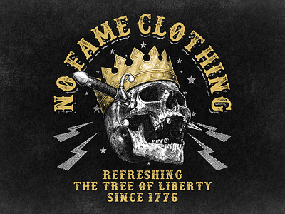 No Fame Clothing bandmerch drawing gothic gothskull halloween orbusdeadsign skull skullart skulldesign teedesign