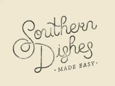 Southern Kitchen food handlettering illustrator lettering script southern texture