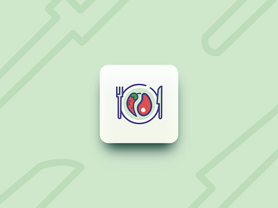 Daily UI 005 - Icon app chili daily 005 daily ui food fork icon knife logo plate steak yin yang