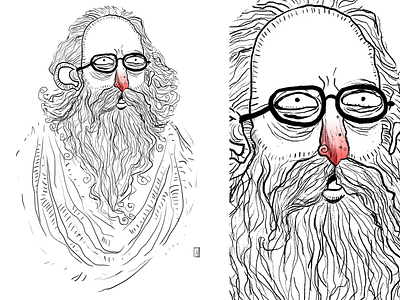 Nirmalendu Goon caricature cartoon character doodle drawing portrait shahstuff sketch