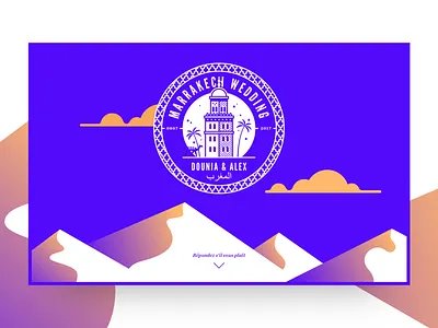 Wedding Website badge desert illustration logo marrakech neon personal ui ux website wedding