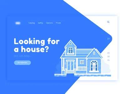 Find Home l Landing agency clean colour flat house landing minimal page trend ui uiux ux