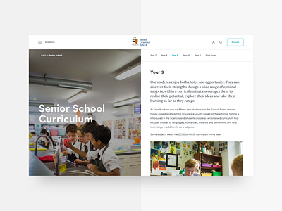 School Website - Layout article desktop interface layout navigation ui ux web website