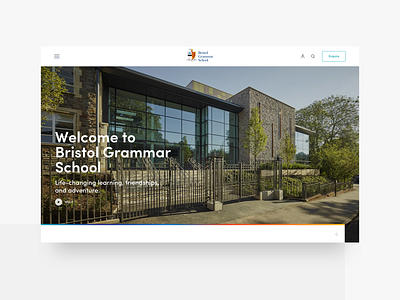 School Website block design desktop gradient interface layout ui ux web website