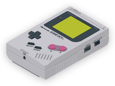 Isometric GameBoy artwork gameboy illustration isometric nintendo vector