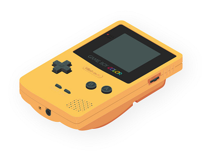 Isometric GameBoy Color artwork gameboy illustration isometric nintendo vector