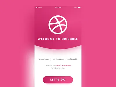 Hi Dribbble app debut dribbble first shot hello ui