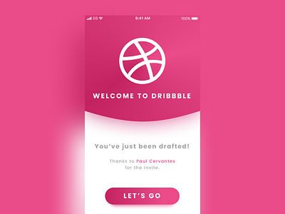 Hi Dribbble app debut dribbble first shot hello ui