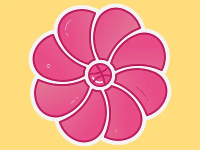 Dribbble Fan Sticker dribbble fan icon illustration sticker yellow