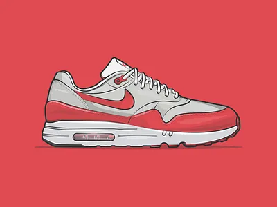 Nike Air Max 1 air dribbble fashion illustration nike shoe shot sneaker sport train vector