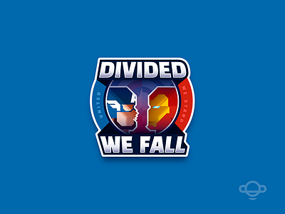 Hero Badge Design - Divided We Fall badge captain america challenge hero iron man marvel