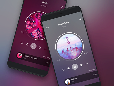 Experimental Music App android app flat ios iphone minimal music song stream ui ux video