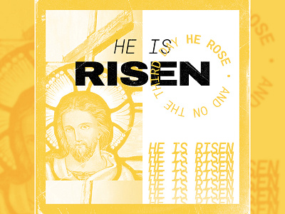 He is risen v2 easter texture typography