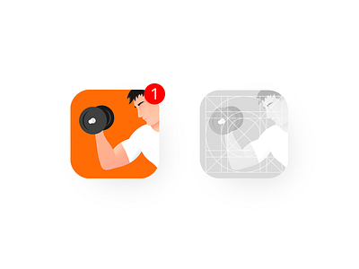 Virtuagym App Icon + Grid app icon fitness grid icon