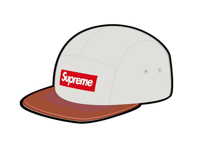 Supreme 5 panel Cap cap design fashion graphic hype hypebeast illustration sticker supreme