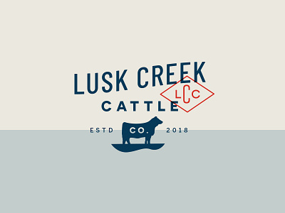 Lusk Creek Cattle Company Variation brand cattle cow lockup logo ranch