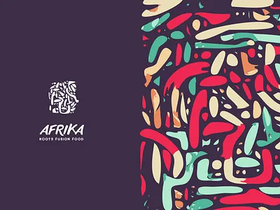 Afrika / Fusion Cuisine Logo africa brand identity decoration food logomark logotype pattern primitive restaurant logo roots shapes visual