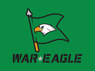 War Eagle eagle fantasy football flag football logo