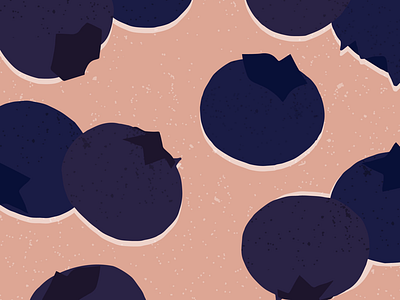 Blueberry Pattern blueberries fruit hand drawn illustration illustrator