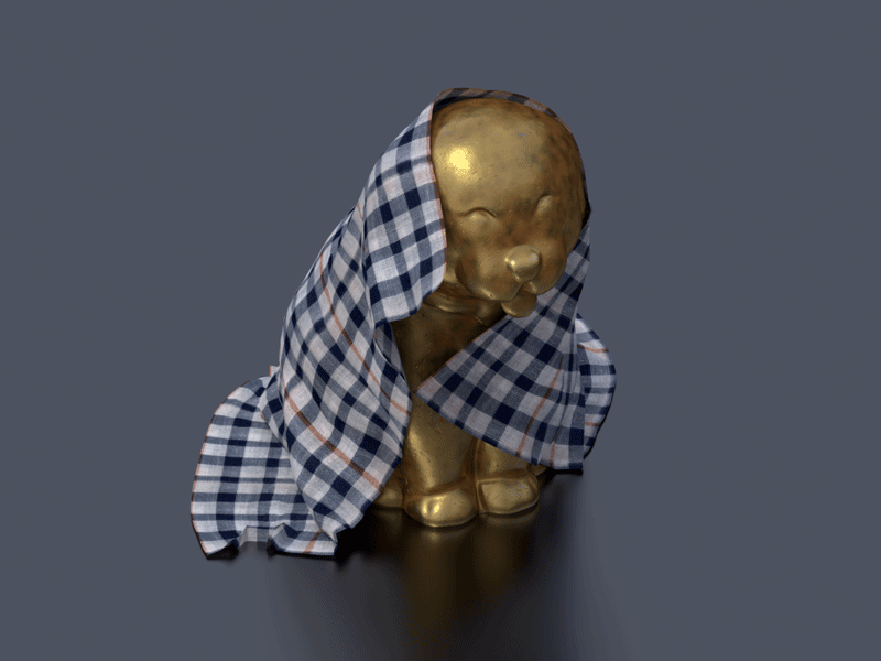 Golden Dog 3d blender blender cmv cloth material dog emilioriosdesigns high poly lighting