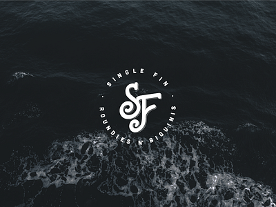 Single Fin Logo beach brand branding clothing logo ocean sea surf surfing